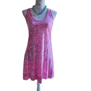Lilly Pulitzer Pink  Cotton Dress Get Crackin Corden Dress Racerback size S